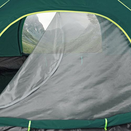  Reliancer Family Camping Tents Automatic Hydraulic Instant Tent Pop Up 210T PU Protection Easy Set Up Dome Tent Waterproof Sun Shelter Fiberglass Frame for Outdoor Rainproof Backpacking Hiki