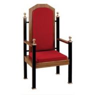 Religious Supply Presider Chair Red with Black