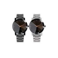 Reloj Mens Stainless Steel Quartz Wrist Watch