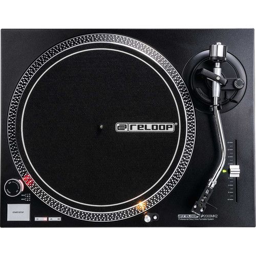  Reloop RP-2000 MK2 Quartz-Driven DJ Turntable (Metallic Black)