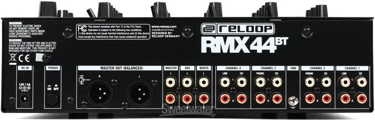  Reloop RMX-44-BT 4-channel Bluetooth DJ Mixer