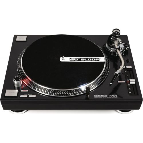  [아마존베스트]Reloop RP-7000 Quartz Driven DJ Turntable with Upper-Torque Direct Drive, Black