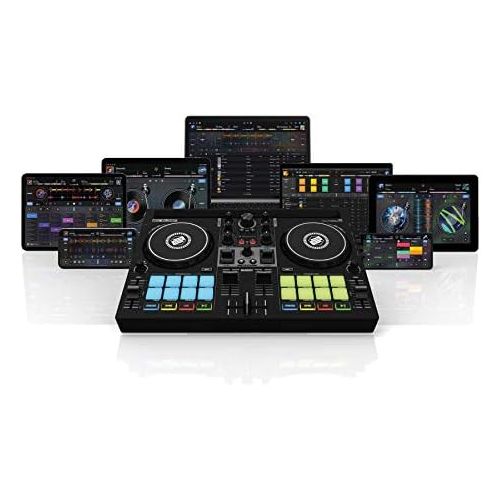  [아마존베스트]Reloop Buddy Compact 2-Channel DJ Controller for Algoriddim DJay on iOS, PadOS, Android, Mac and PC with RGB Performance Pads, FX Paddle and Neural Mix Control