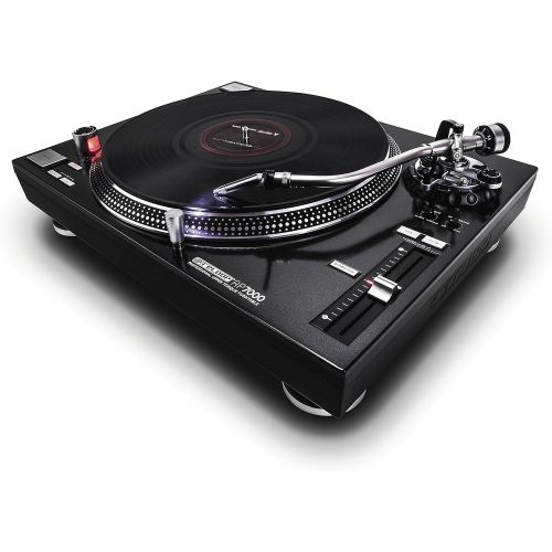  Reloop RP-7000 Quartz Driven DJ Turntable with Upper-Torque Direct Drive, Black