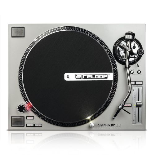  Reloop RP-7000 Quartz Driven DJ Turntable with Upper-Torque Direct Drive, Silver (RP-7000-SLV)