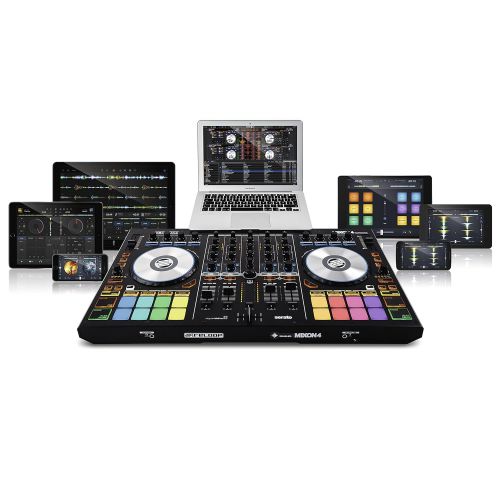  Reloop Mixon 4 High Performance 4-Channel Hybrid DJ Controller for SeratoDJ and Algoriddim Djay Pro (AMS
