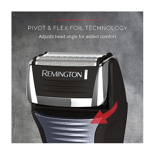 Remington Foil Shaver, Electric Razor for Men, Cordless Rechargeable with Pop Up Trimmer, Pivot & FlexFoil Technology, Lightweight Handheld Design, Black