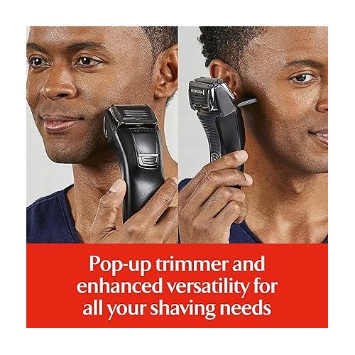  Remington Foil Shaver, Electric Razor for Men, Cordless Rechargeable with Pop Up Trimmer, Pivot & FlexFoil Technology, Lightweight Handheld Design, Black