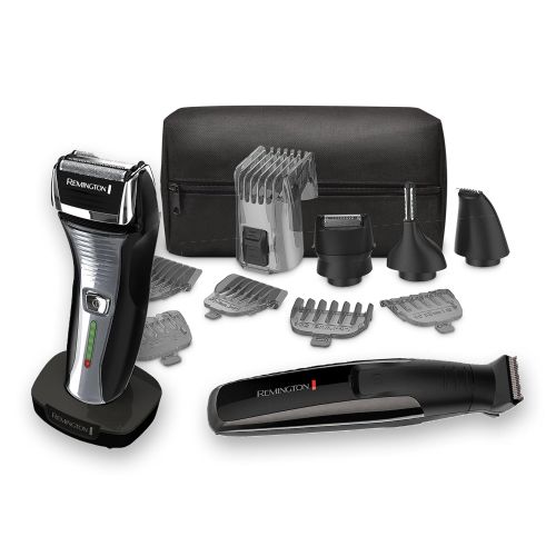  Remington Mens Grooming Bundle: The Crafter Beard Boss Style and Detail Kit along with a Mens Electric foil shaver