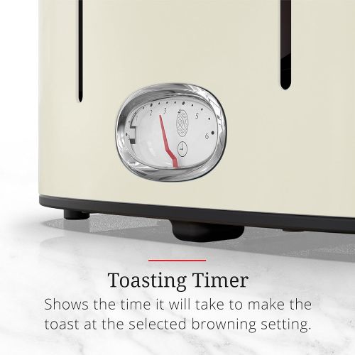  Russell Hobbs TR9250CRR Retro Style Toaster, 4-Slice, Cream
