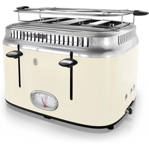  Russell Hobbs TR9250CRR Retro Style Toaster, 4-Slice, Cream