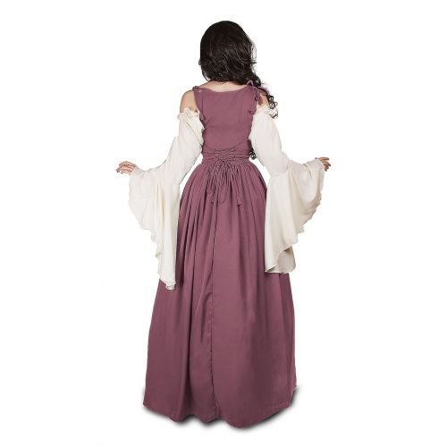  Reminisce Mythic Renaissance Medieval Irish Costume Over Dress & Cream Chemise Set