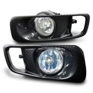 Remix Custom For 99-00 Honda Civic Clear Fog Lights Kit with Carbon Style Covers