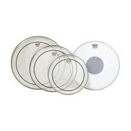 Remo Clear Pinstripe Standard Pro Pack with Free 14 in. Coated Emperor X Reverse Black Dot Snare Drum Head