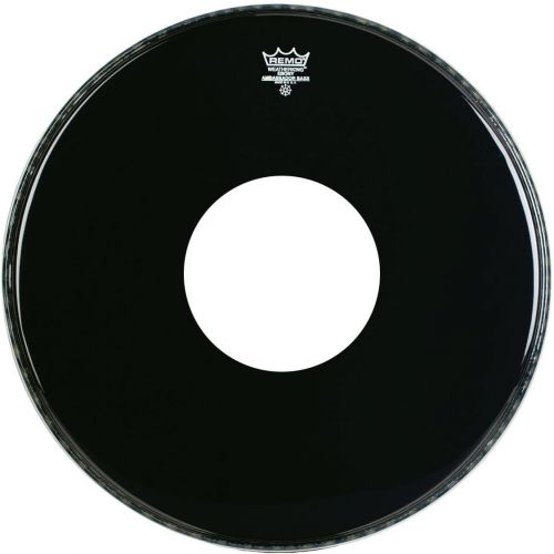  Remo ES1022-CH 22-Inch Ebony Ambassador Ported Bass Drum Head: Musical Instruments