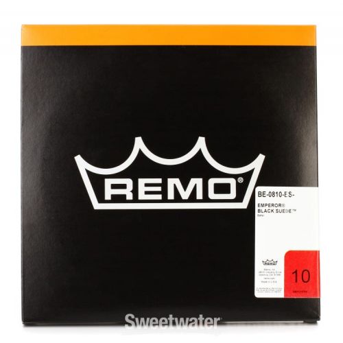  Remo Emperor Black Suede Drumhead - 10 inch