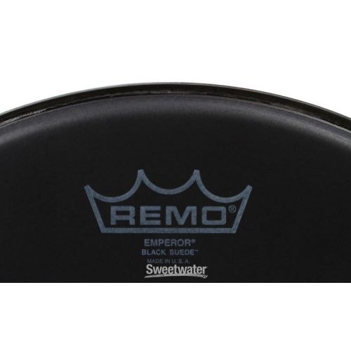  Remo Emperor Black Suede Drumhead - 14 inch
