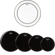 Remo Ambassador Ebony 4-piece Tom Drumhead Bundle w/ Powerstroke P3