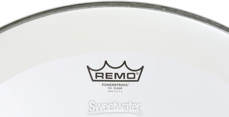  Remo Powerstroke P4 Clear Bass Drumhead - 22 inch - with Impact Patch