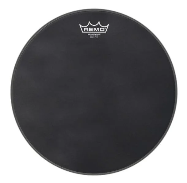  Remo Ambassador Black Suede Snare Side Drumhead - 14-inch