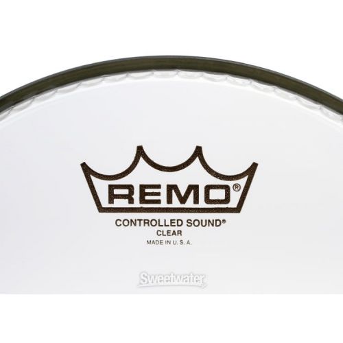  Remo Controlled Sound Clear Drumhead - 10 inch - with Black Dot