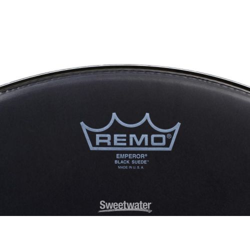  Remo Emperor Black Suede Drumhead - 18 inch