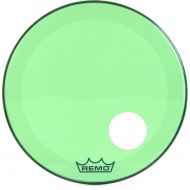 Remo Powerstroke P3 Colortone Green Bass Drumhead - 24 inch - with Port Hole