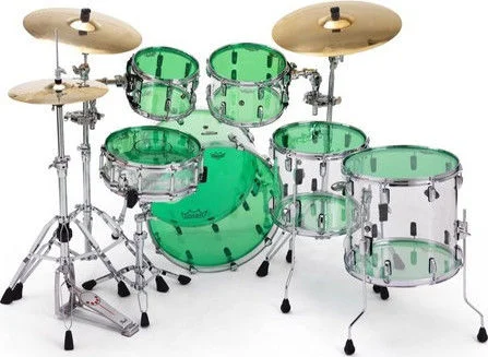  Remo Powerstroke P3 Colortone Green Bass Drumhead - 24 inch - with Port Hole