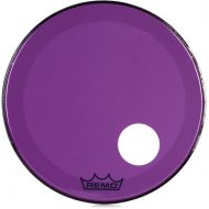 Remo Powerstroke P3 Colortone Purple Bass Drumhead - 24 inch - with Port Hole