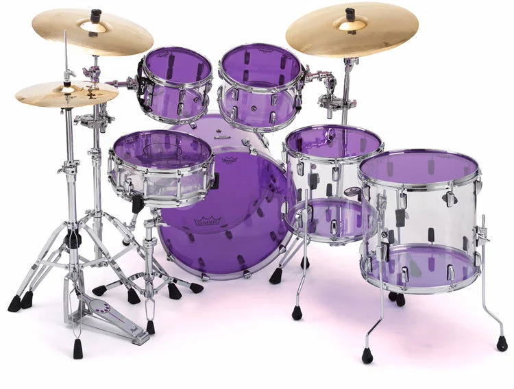  Remo Powerstroke P3 Colortone Purple Bass Drumhead - 24 inch - with Port Hole