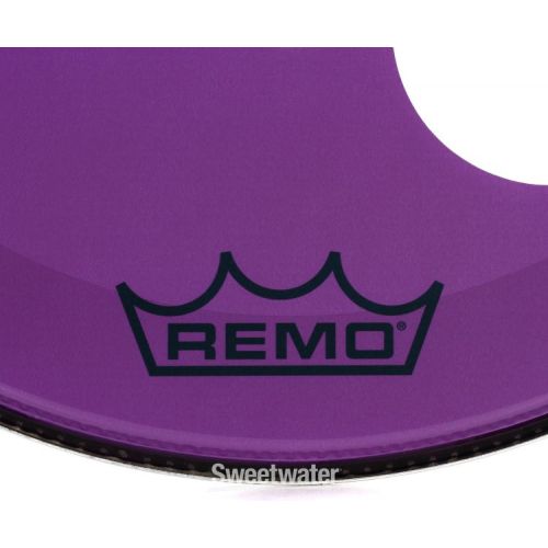  Remo Powerstroke P3 Colortone Purple Bass Drumhead - 24 inch - with Port Hole