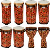 Remo Valencia 8 Person Tubano and Djembe Bundle