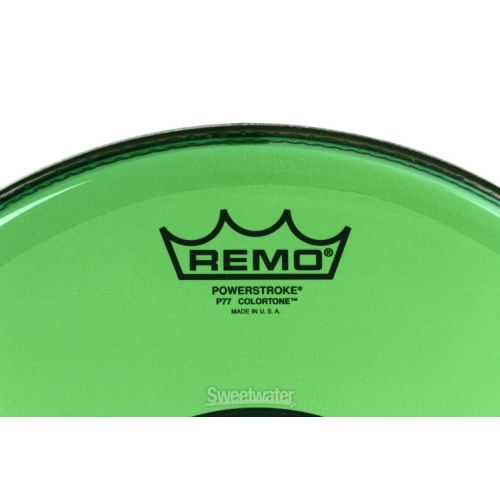  Remo Powerstroke 77 Colortone Green Snare Drumhead - 13 inch Demo