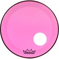 Remo Powerstroke P3 Colortone Pink Bass Drumhead - 22 inch - with Port Hole