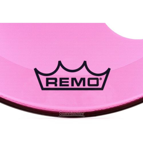  Remo Powerstroke P3 Colortone Pink Bass Drumhead - 22 inch - with Port Hole
