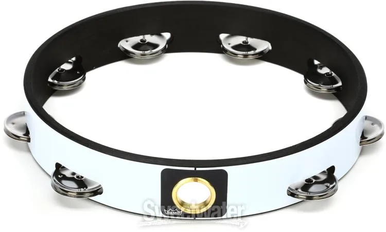  Remo 10 inch Headless Single-row Tambourine - Quadura White