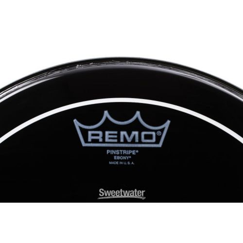  Remo Pinstripe Ebony Drumhead - 12 inch