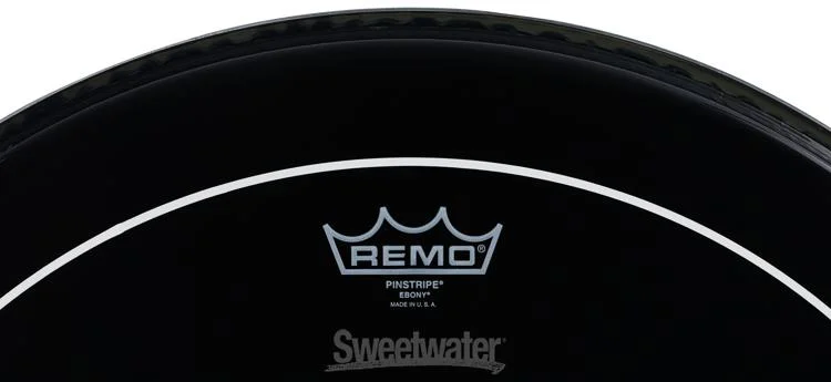  Remo Pinstripe Ebony Bass Drumhead - 22 inch Demo