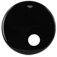 Remo Powerstroke P3 Ebony Bass Drumhead - 24-inch - with 5 inch Dynamo Installed