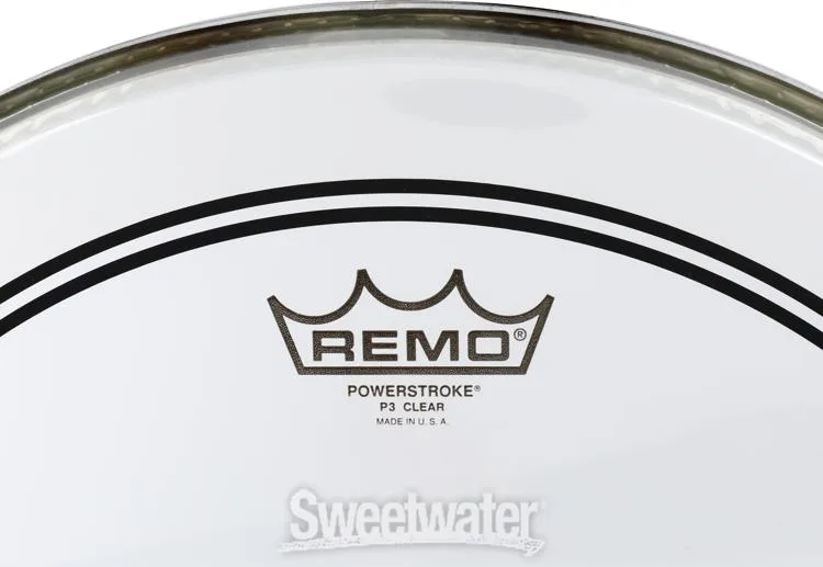  Remo Powerstroke P3 Clear Bass Drumhead - 16 inch with 2.5 inch Impact Pad
