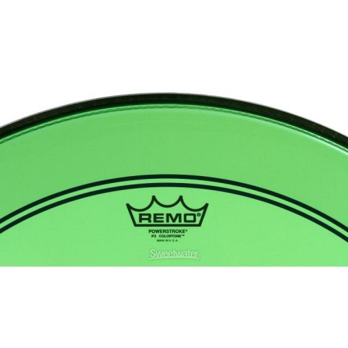  Remo Powerstroke P3 Colortone Green Bass Drumhead - 24 inch