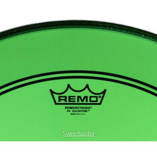  Remo Powerstroke P3 Colortone Green Bass Drumhead - 20 inch