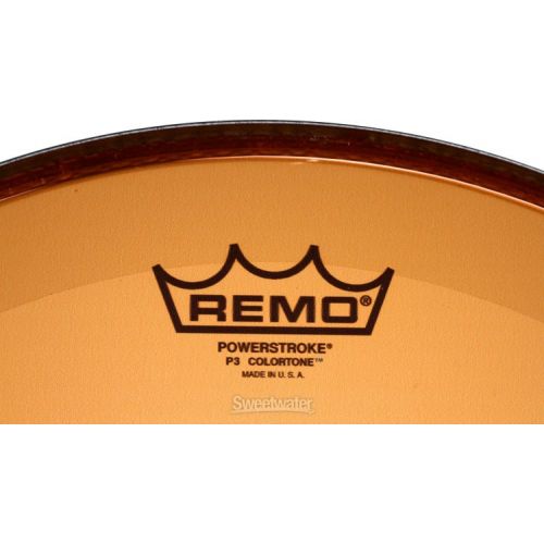  Remo Powerstroke P3 Colortone Orange Bass Drumhead - 16 inch - No Stripes