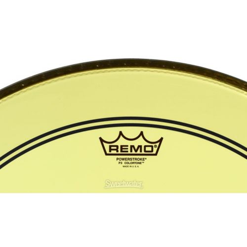  Remo Powerstroke P3 Colortone Yellow Bass Drumhead - 22 inch