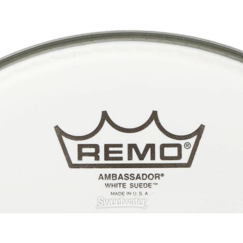  Remo Ambassador White Suede Drumhead - 10 inch