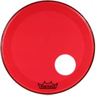 Remo Powerstroke P3 Colortone Red Bass Drumhead - 22 inch - with Port Hole