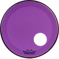 Remo Powerstroke P3 Colortone Purple Bass Drumhead - 22 inch - with Port Hole