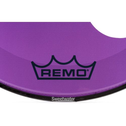  Remo Powerstroke P3 Colortone Purple Bass Drumhead - 22 inch - with Port Hole