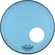 Remo Powerstroke P3 Colortone Blue Bass Drumhead - 18 inch - with Port Hole