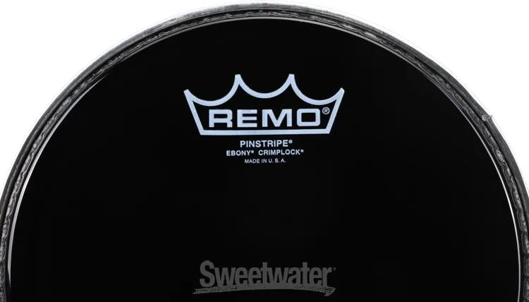  Remo Pinstripe Ebony Crimplock Tenor Drumhead - 8 inch